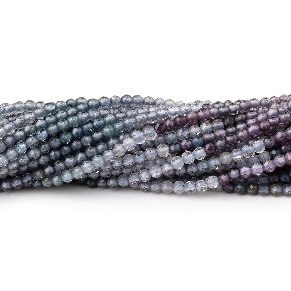 2mm Shaded Purple & Violet Spinel Micro Faceted Round Beads 12.5 inch 160 pieces AA (ONLINE ORDER ONLY)