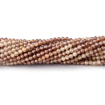 2mm Shaded Zircon Micro Faceted Round Beads 12.5 inch 163 pieces AAA (ONLINE ORDER ONLY)