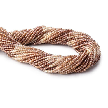 2mm Shaded Zircon Micro Faceted Round Beads 12.5 inch 163 pieces AAA (ONLINE ORDER ONLY)