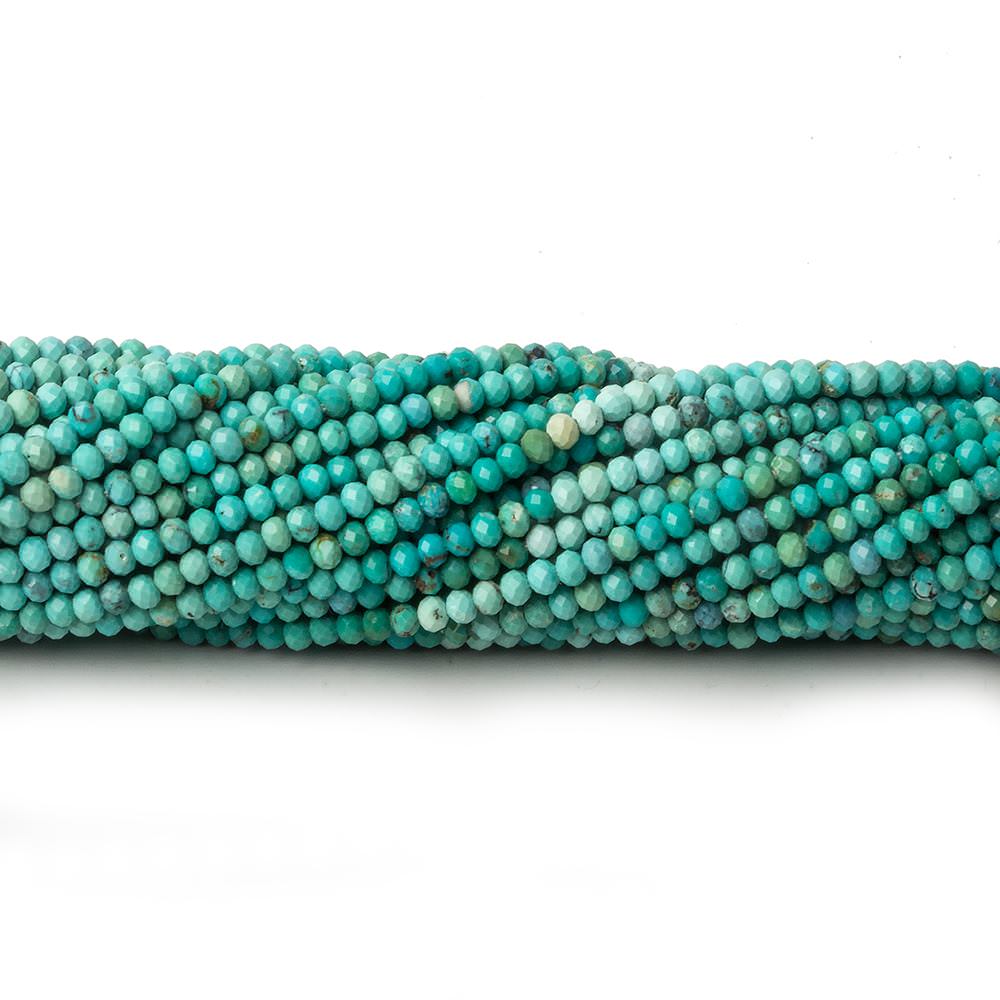 2mm Sleeping Beauty Turquoise micro faceted rondelle beads 13 inch 195 pcs AAA (ONLINE ORDER ONLY)