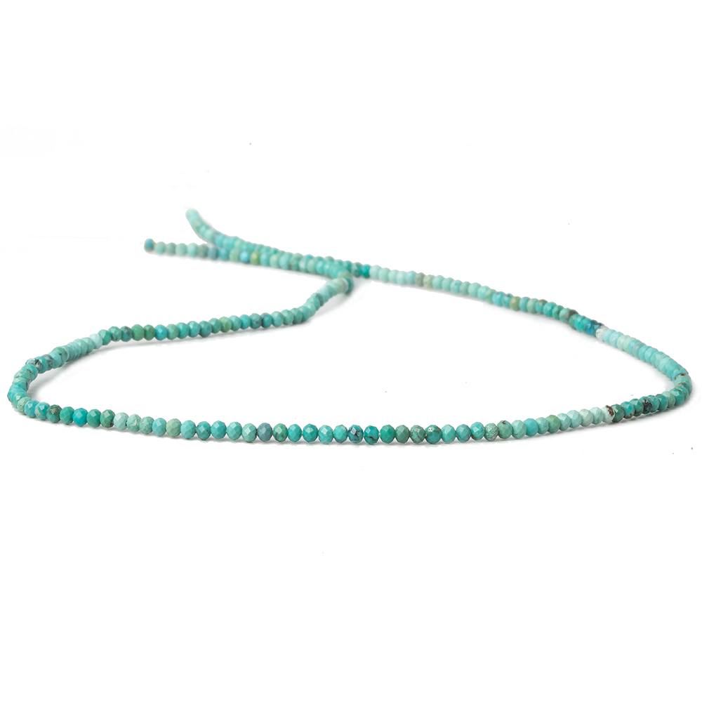 2mm Sleeping Beauty Turquoise micro faceted rondelle beads 13 inch 195 pcs AAA (ONLINE ORDER ONLY)