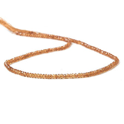 3mm Spessartite Garnet Faceted Rondelle 14 inch 185 pcs (ONLINE ORDER ONLY)