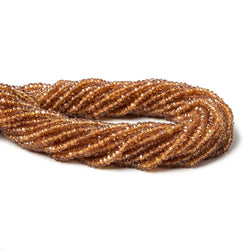 3mm Spessartite Garnet Faceted Rondelle 14 inch 185 pcs (ONLINE ORDER ONLY)