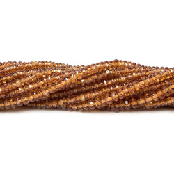 3mm Spessartite Garnet Faceted Rondelle 14 inch 185 pcs (ONLINE ORDER ONLY)