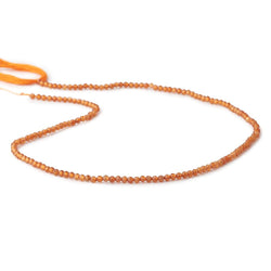 2mm Spessartite Garnet Micro Faceted Round Beads 12.5. inch 157 pieces (ONLINE ORDER ONLY)