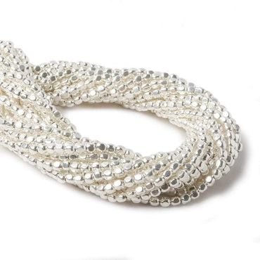 2mm Sterling Silver Plain Cube 8 inch 81 beads (ONLINE ORDER ONLY)