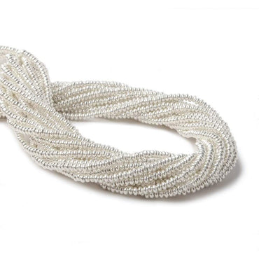 2mm Sterling Silver Plain Disc 8 inch 176 beads (ONLINE ORDER ONLY)