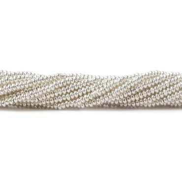 2mm Sterling Silver Plain Disc 8 inch 176 beads (ONLINE ORDER ONLY)