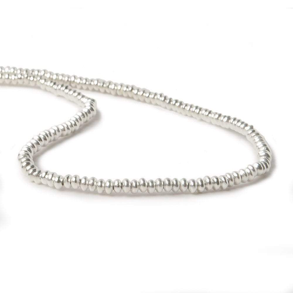 2mm Sterling Silver Plain Disc 8 inch 176 beads (ONLINE ORDER ONLY)