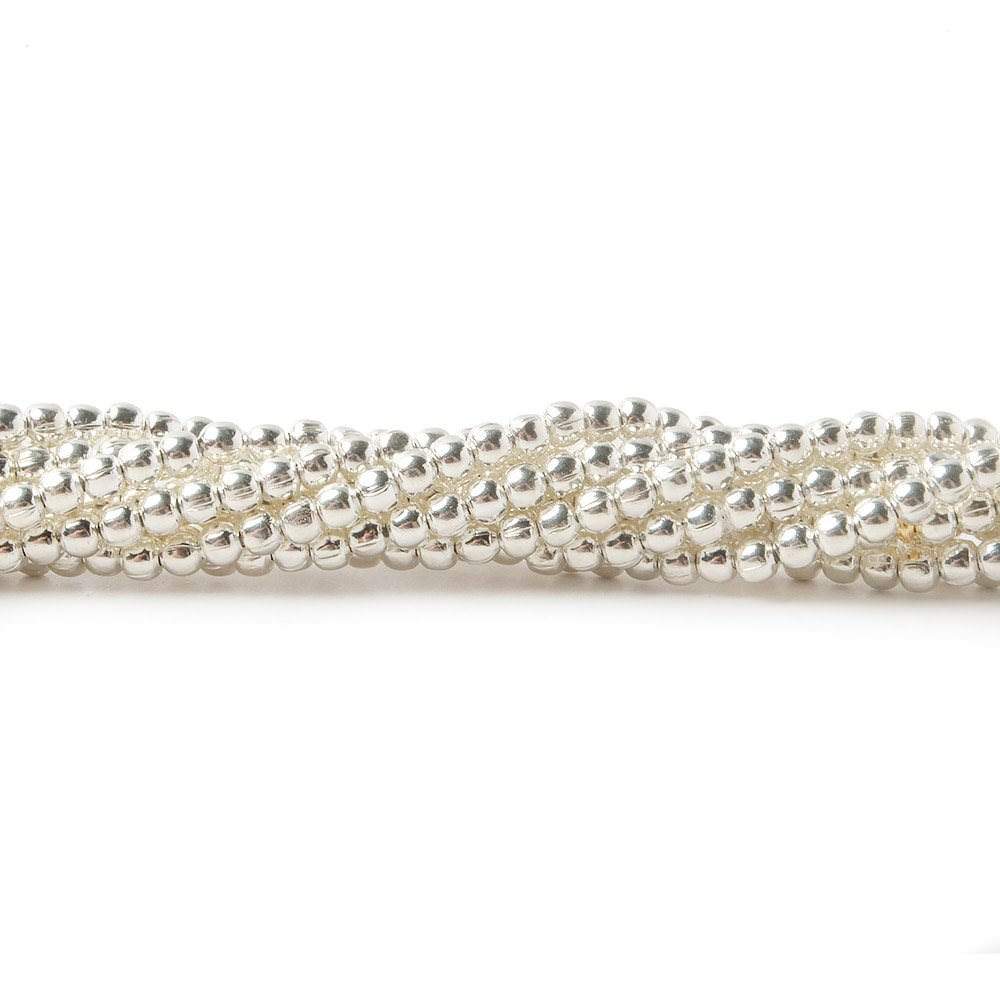 2mm Sterling Silver Plain Round 8 inch 102 beads (ONLINE ORDER ONLY)