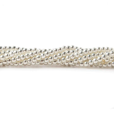 2mm Sterling Silver Plain Round 8 inch 102 beads (ONLINE ORDER ONLY)