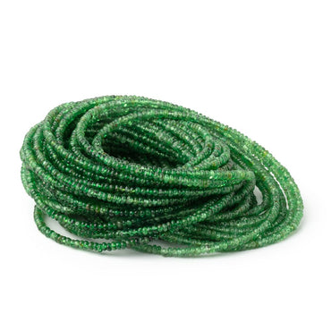 2mm Tsavorite Garnet Plain Rondelle Beads 18 inch 345 pieces (ONLINE ORDER ONLY)