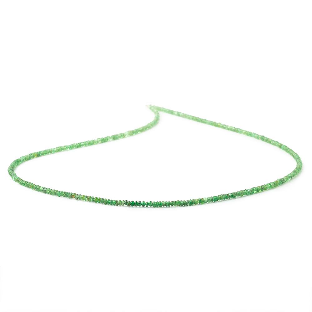 2mm Tsavorite Garnet Plain Rondelle Beads 18 inch 345 pieces (ONLINE ORDER ONLY)