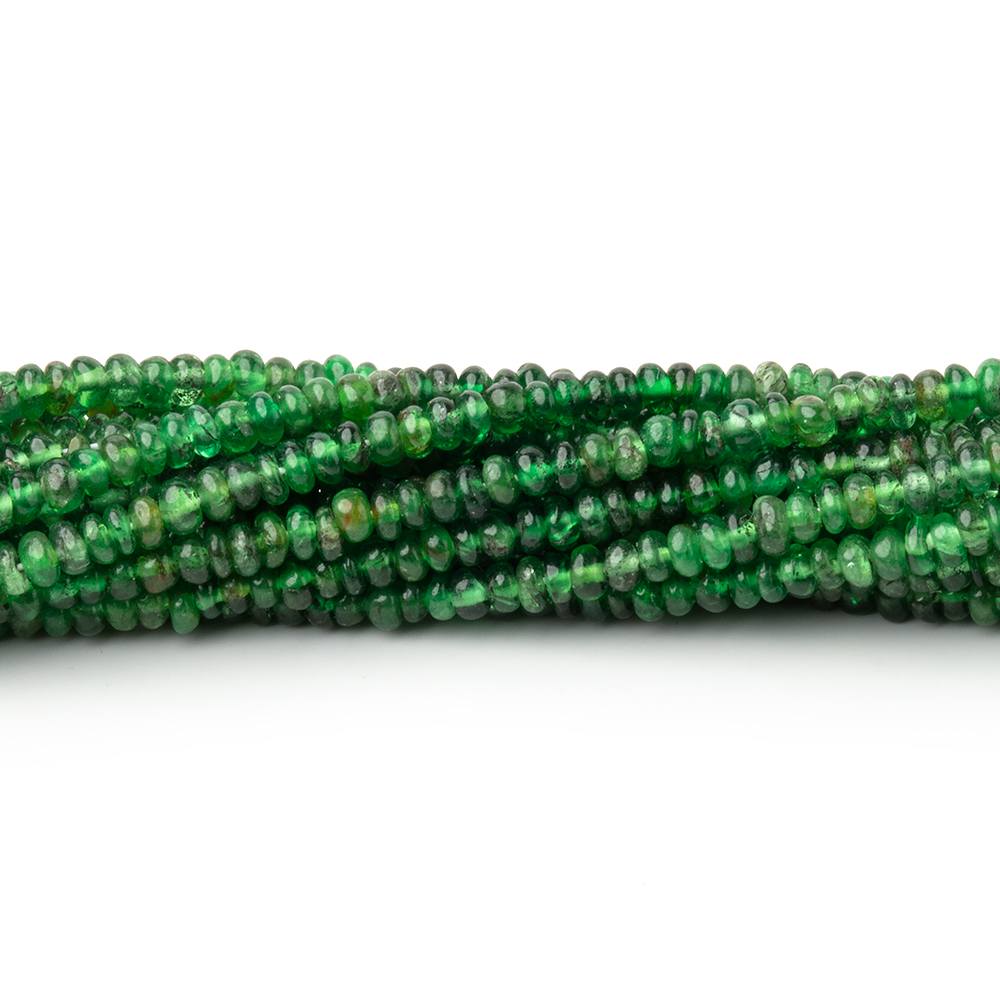 2mm Tsavorite Garnet Plain Rondelle Beads 18 inch 345 pieces (ONLINE ORDER ONLY)