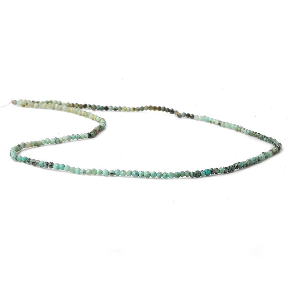 2mm Turquoise micro faceted rondelle beads 13 inch 195 pcs AA (ONLINE ORDER ONLY)