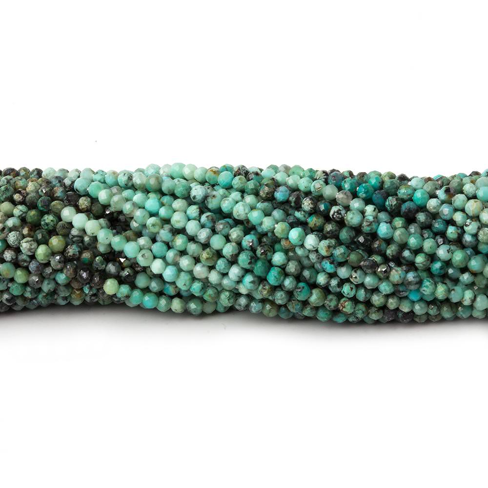 2mm Turquoise micro faceted rondelle beads 13 inch 195 pcs AA (ONLINE ORDER ONLY)