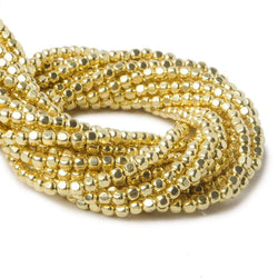 2mm Vermeil Cube Beads 92 beads 8 inch (ONLINE ORDER ONLY)