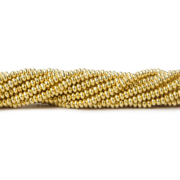 2mm Vermeil Plain Disc 8 inch 168 beads (ONLINE ORDER ONLY)