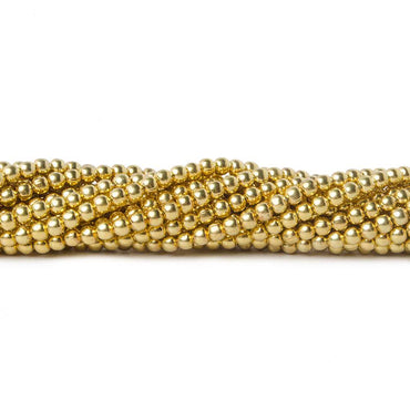2mm Vermeil Plain Round Beads 96 beads 8 inch (ONLINE ORDER ONLY)