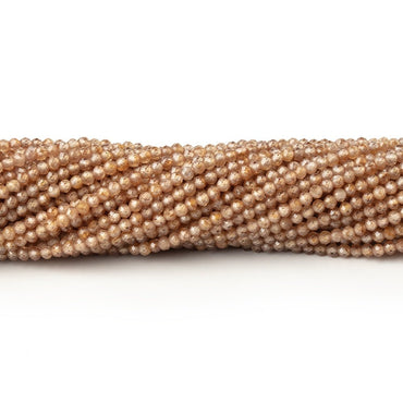 2mm Warm Brown Zircon Micro Faceted Rondelles 12.5 inch 174 Beads AA (ONLINE ORDER ONLY)