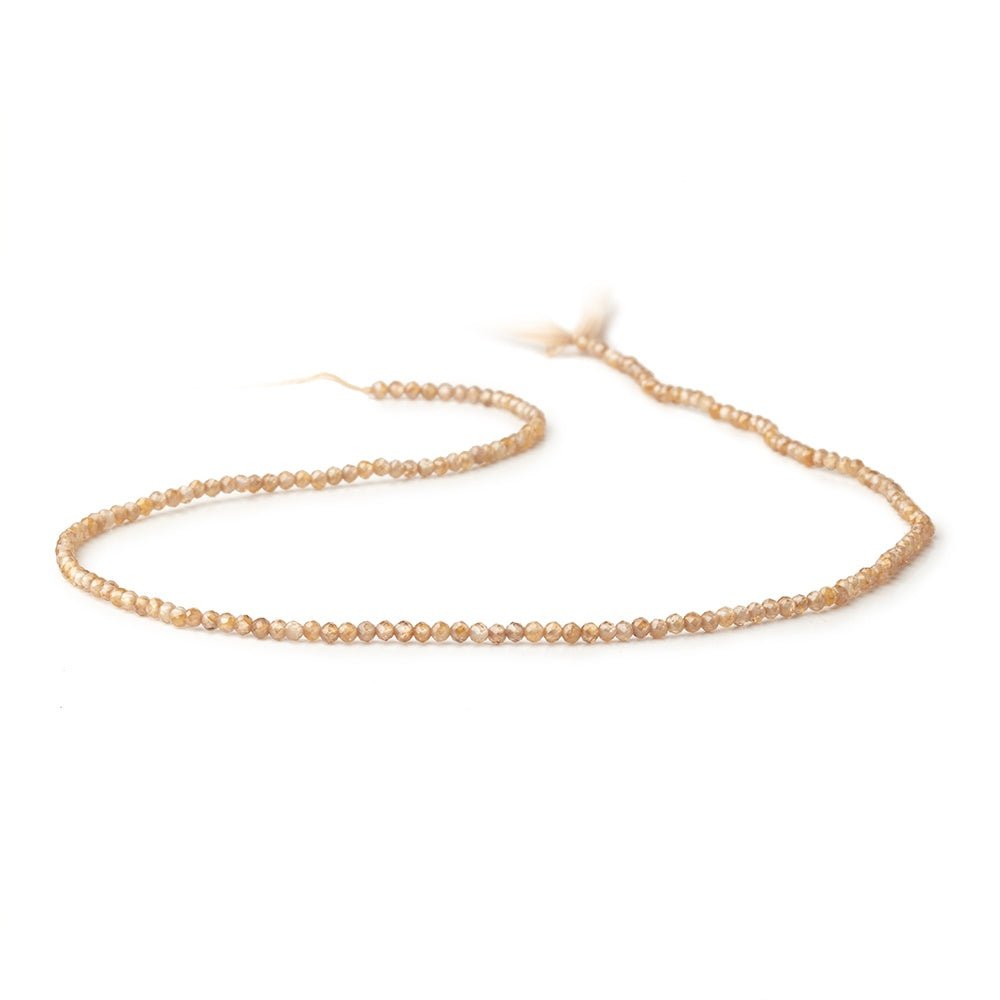 2mm Warm Brown Zircon Micro Faceted Rondelles 12.5 inch 174 Beads AA (ONLINE ORDER ONLY)