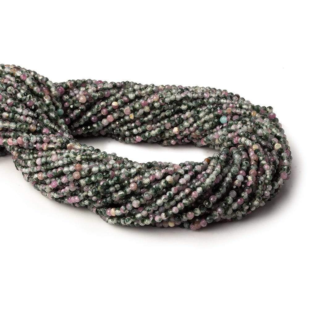 2mm Watermelon Tourmaline micro faceted round beads 12.5 inch 180 pieces (ONLINE ORDER ONLY)