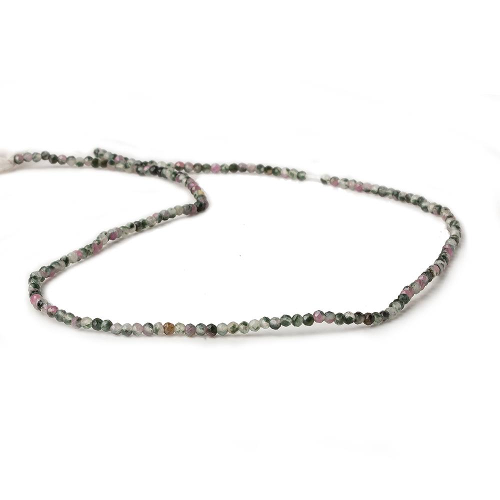 2mm Watermelon Tourmaline micro faceted round beads 12.5 inch 180 pieces (ONLINE ORDER ONLY)