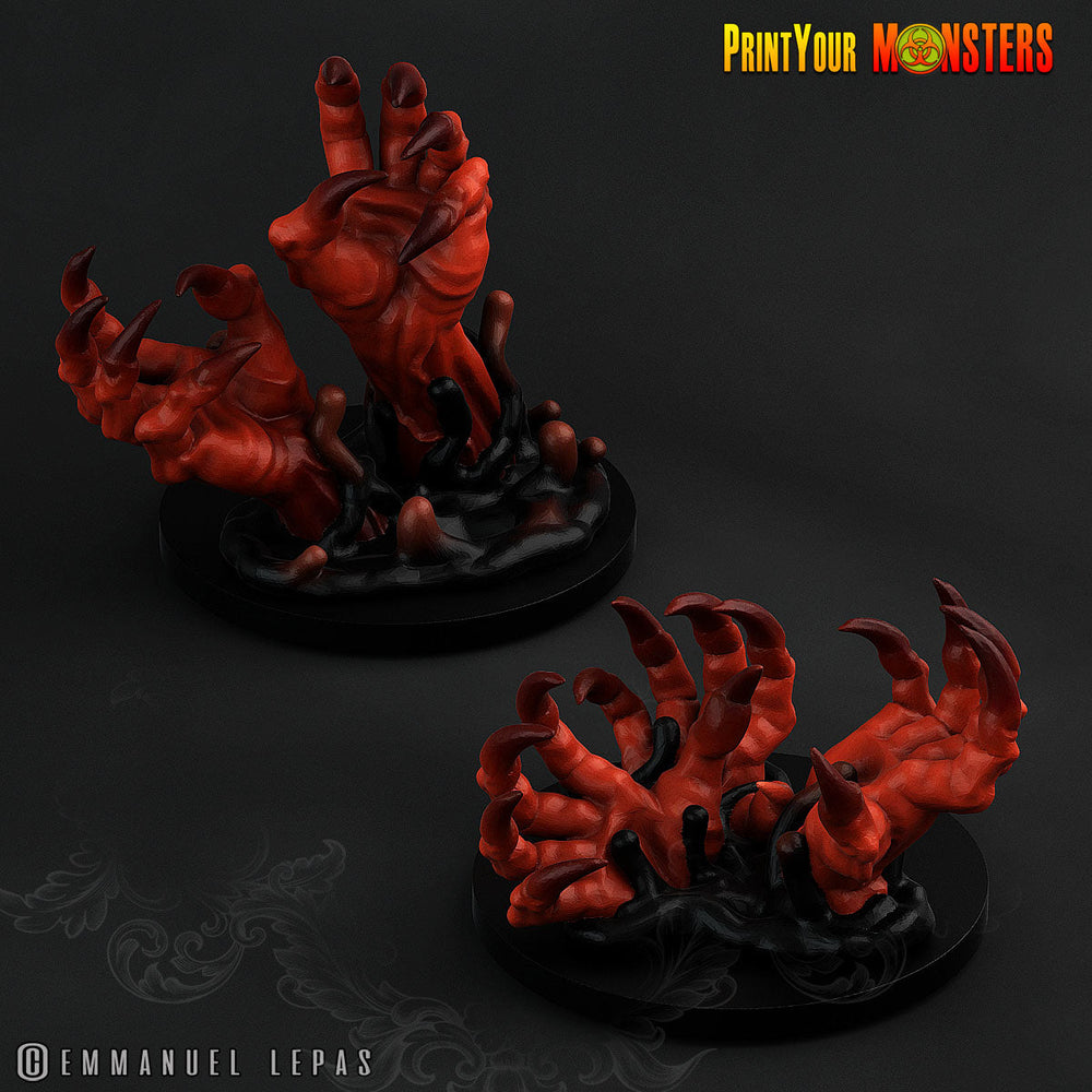 3D Printed Print your Monster The Abyssal Hand Horrors - Multiples Demonclaws 28mm 32mm D&D (Online Only)
