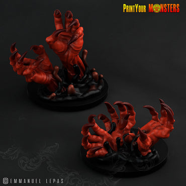 3D Printed Print your Monster The Abyssal Hand Horrors - Multiples Demonclaws 28mm 32mm D&D (Online Only)