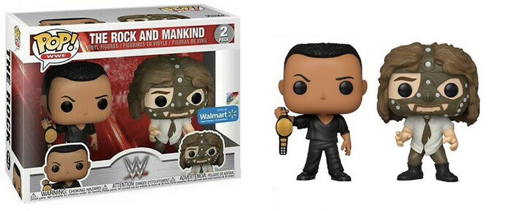 The Rock & Mankind (WWE) 2-pk - Walmart Exclusive (Online Order Only)
