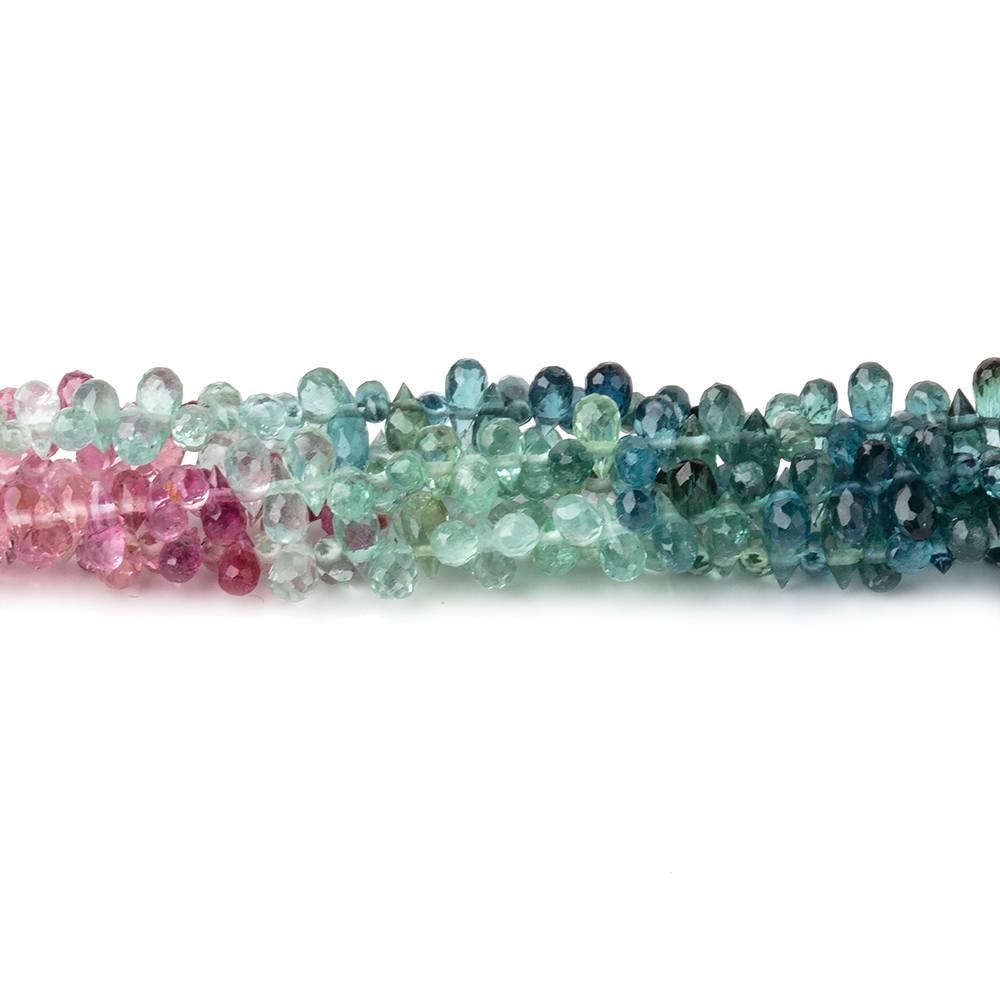 2x1.5-4x2mm Afghani Tourmaline Micro Faceted Tear Drop Beads 17 inch 342 pieces AAA (ONLINE ORDER ONLY)
