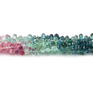 2x1.5-4x2mm Afghani Tourmaline Micro Faceted Tear Drop Beads 17 inch 342 pieces AAA (ONLINE ORDER ONLY)