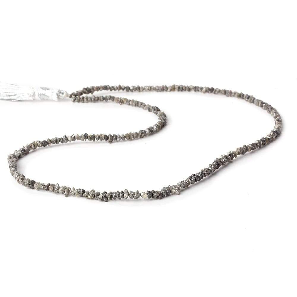 2x2-3x3mm Platinum Grey Diamond Unfaceted Nugget Beads 15 inch 220 pieces (ONLINE ORDER ONLY)