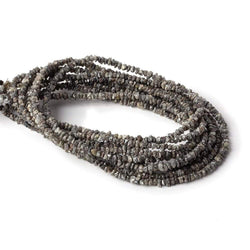 2x2-3x3mm Platinum Grey Diamond Unfaceted Nugget Beads 15 inch 220 pieces (ONLINE ORDER ONLY)