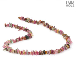 2x2-3x7mm Multi Color Tourmaline Chip Beads 15.5 inch 180 pieces 1mm hole (ONLINE ORDER ONLY)