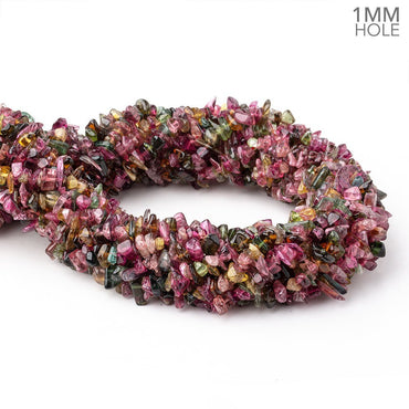 2x2-3x7mm Multi Color Tourmaline Chip Beads 15.5 inch 180 pieces 1mm hole (ONLINE ORDER ONLY)