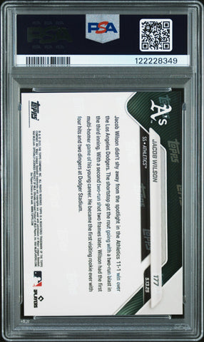 Graded 2025 Topps Now Jacob Wilson #177 Gold /50 Rookie RC Baseball Card PSA 10 Gem Mint (ONLINE ORDER ONLY)