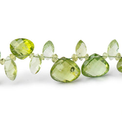 3-13x10mm Peridot Faceted Multiple Shape Beads 16 inch 139 pieces (ONLINE ORDER ONLY)