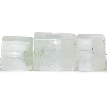 3-18mm Natural Aquamarine Beads Straight Drilled Natural Crystal 16 inch 37 pieces (ONLINE ORDER ONLY)