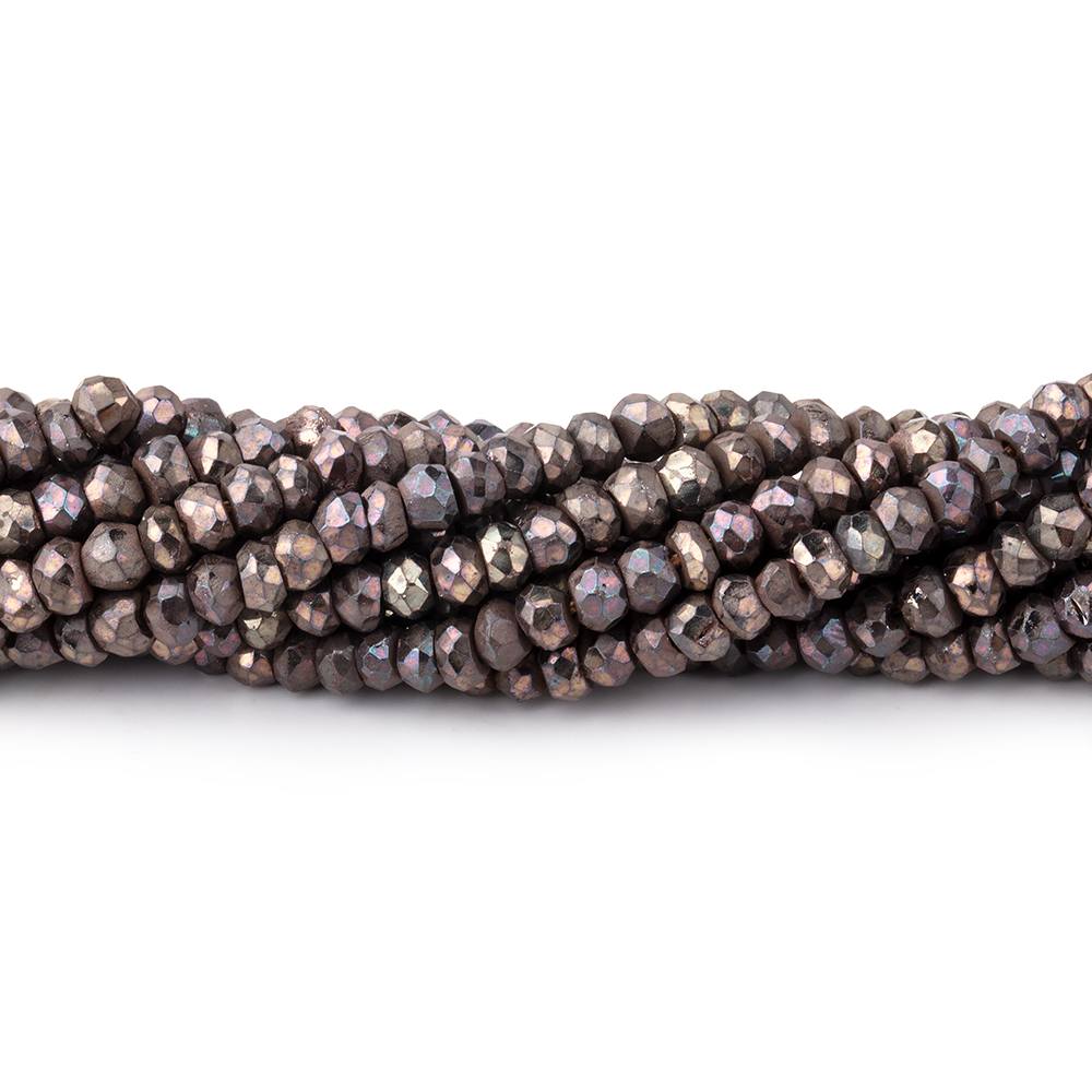 3-3.5mm Chocolate Mystic Spinel Faceted Rondelle Beads 13 inches 140 pieces (ONLINE ORDER ONLY)