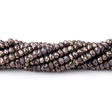 3-3.5mm Chocolate Mystic Spinel Faceted Rondelle Beads 13 inches 140 pieces (ONLINE ORDER ONLY)