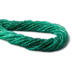 3-3.5mm Green Onyx faceted rondelle Beads 13.5 inch 143 pieces (ONLINE ORDER ONLY)