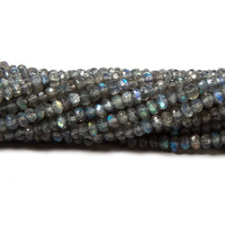 3mm Labradorite faceted rondelle Beads 13.5 inch 154 pieces (ONLINE ORDER ONLY)