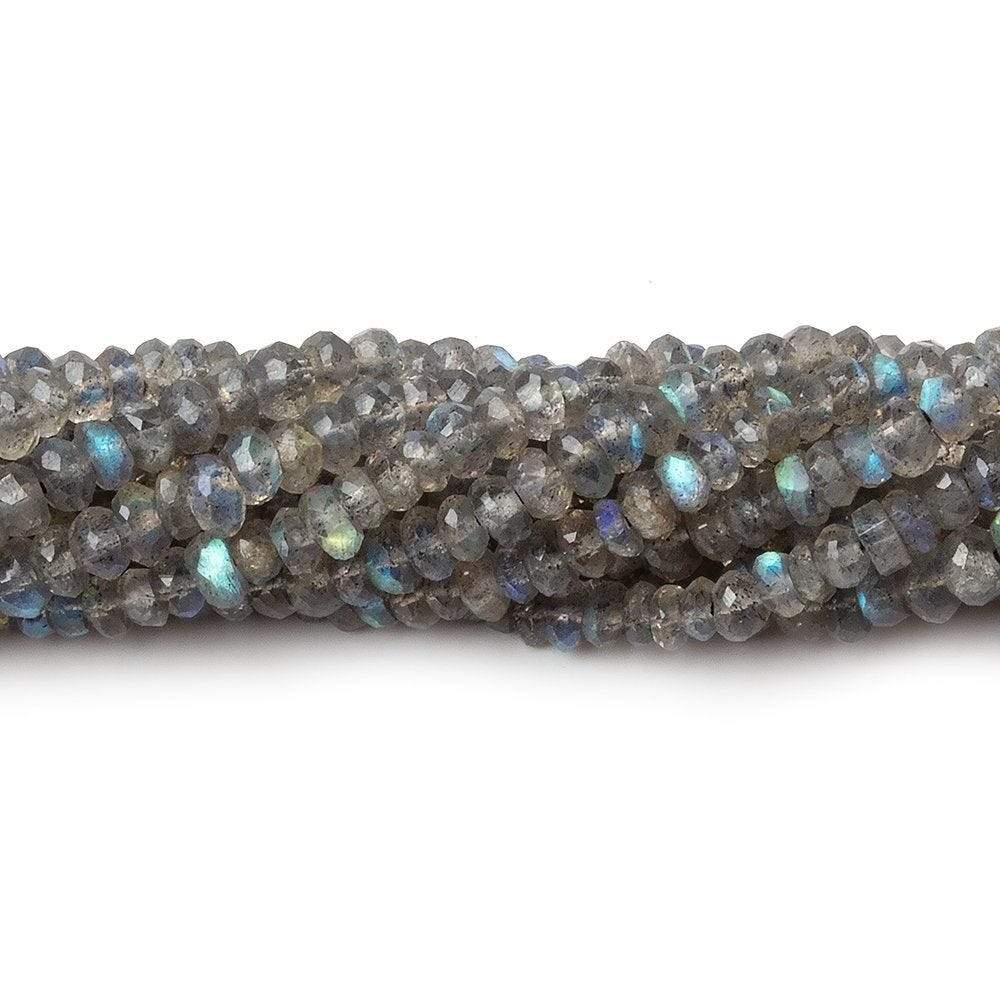 3-3.5mm Labradorite Faceted Rondelles 14 inch 185 beads AAA (ONLINE ORDER ONLY)