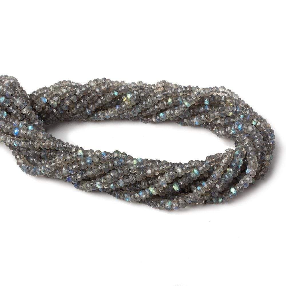 3-3.5mm Labradorite Faceted Rondelles 14 inch 185 beads AAA (ONLINE ORDER ONLY)