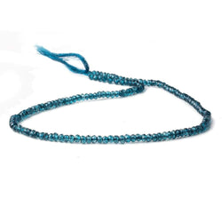 3-3.5mm London Blue Quartz Faceted Rondelle beads 12.5 inch 147 pieces (ONLINE ORDER ONLY)