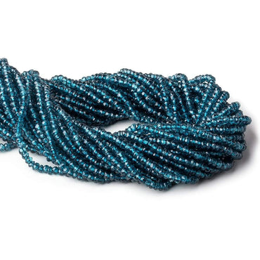 3-3.5mm London Blue Quartz Faceted Rondelle beads 12.5 inch 147 pieces (ONLINE ORDER ONLY)
