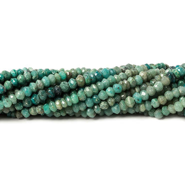 3-3.5mm Matte Chrysocolla faceted rondelle beads 13 inch 150 pieces (ONLINE ORDER ONLY)
