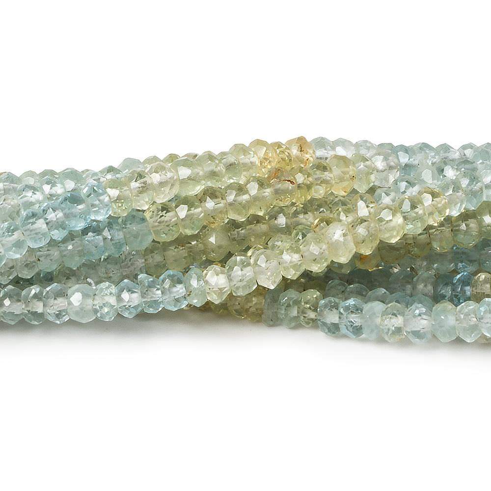 3-3.5mm Multi Beryl faceted rondelle beads 16 inch 190 pieces (ONLINE ORDER ONLY)
