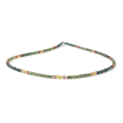 3-3.5mm Multi Color Sapphire Faceted Rondelles 16 inch 200 Beads (ONLINE ORDER ONLY)